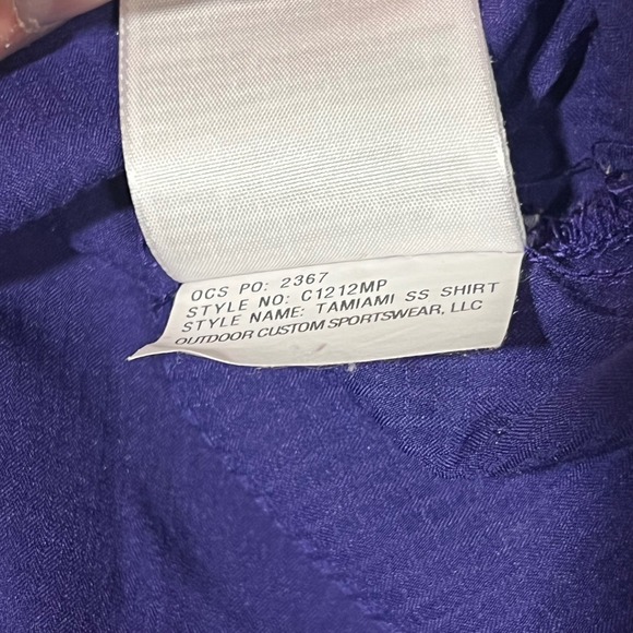 Columbia PFG TCU Tamiami S/S Shirt Mens Purple Button Up Vented Fishing *L - Picture 10 of 10
